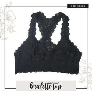 NEW Felina Black Lace Bralette Top